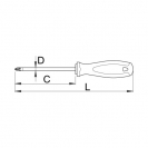 Отверткa кръстата NAREX CLASSIC LINE PH3 8.0х265/160мм, стомана, еднокомпонентна дръжка - small, 103712