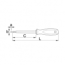 Отверткa плоска NAREX CLASSIC LINE 1.0х5.5х200/100мм, стомана, еднокомпонентна дръжка - small, 104284