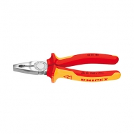 Клещи комбинирани KNIPEX 160мм 1000V, ф2.0/3.1мм, ф10мм/16мм2, CS, двукомпонентна дръжка