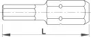Накрайник шестограм за ударна отвертка UNIOR 3.0x30мм, C8, CS - small, 17543