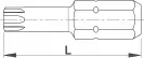 Накрайник за ударна отвертка UNIOR TORX 25x30мм, C8, CS - small, 17345