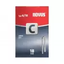 Кламери NOVUS 4/18мм 2000бр., тип 4/C, с тесен гръб, кутия - small