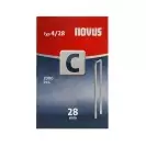 Кламери NOVUS 4/28мм 2000бр., тип 4/C, с тесен гръб, кутия - small