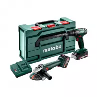 Акумулаторен комплект METABO Set (BS 18 + W 18 7-125), 18V, 2.0/4.0Ah, Li-Ion