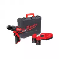 Акумулаторен ударен винтоверт MILWAUKEE M12 BPDMC-202C, 12V, 2.0Ah, Li-Ion, 30Nm