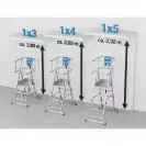 Алуминиева стълба с платформа KRAUSE SkyMatic 1x3-5, 3300мм(на стълбата), едностранна - small, 253498