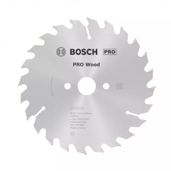 Диск с твърдосплавни пластини BOSCH PRO WООD 150/2.4/20 Z=24, за дървесина