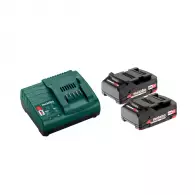 Комплект батерии и зарядно устройство METABO GAS 18Vx2 + SC 30, 18V, 2.0Ah, Li-Ion