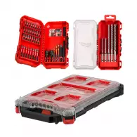 Комплект накрайници и свредла MILWAUKEE 45 части, PH, PZ, SB, TX, шестостен, с магнитен държач, свредла