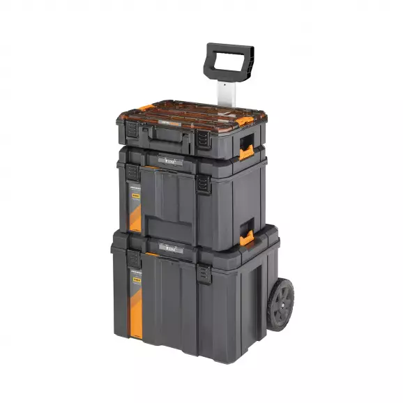 Куфар за инструменти на колела DEWALT TSTAK McLaren комплект, с органайзер, полипропилен, черен