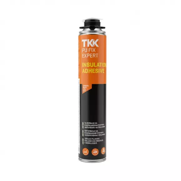 Пяна полиуретанова TKK PU FIX EXP 750мл, пистолетна за изолации, лятна (над +5°C)