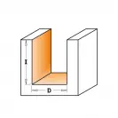 Прав фрезер CMT D=14мм I=20мм L=50мм S=6.35мм Z=2, HW, RH - small, 256807