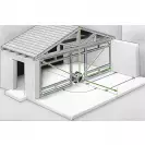 Ротационен лазерен нивелир LASERLINER Quadrum Compact 210 S Set, червен лазер, обхват 200m, точност 1.5mm/10m, автом./автом. - small, 253550