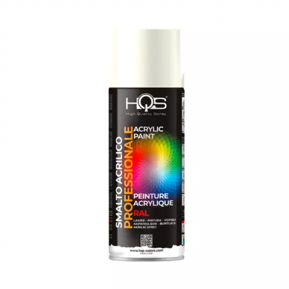 Спрей боя бяло HQS RAL 9010 400мл, бял, гланц