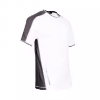 Тениска с къс ръкав NINE WORTHS ANDY XXL, бяла/сива