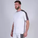 Тениска с къс ръкав NINE WORTHS ANDY XXL, бяла/сива - small, 257343