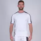 Тениска с къс ръкав NINE WORTHS ANDY XXL, бяла/сива - small, 257345