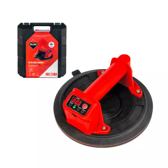 Вендуза акумулаторна за плоскости RUBI 140кг, ф220мм, 3.7V, 2 Ah