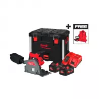 Акумулаторен циркулярен трион MILWAUKEE M18 FPS55MC-552P, 18V, 5.5Ah, Li-Ion, ф165мм, 2500-5600об/мин, безчетков