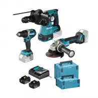 Акумулаторен комплект MAKITA DLX3195JX1 (DDF484 + DGA504 + DHR243), 18V, 5.0Ah, Li-Ion