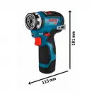 Акумулаторен винтоверт BOSCH GSR 12V-35 FC, 12V, 3.0Ah, Li-Ion, 35Nm, безчетков - small, 264118