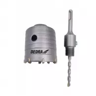 Боркорона с твърдосплавни пластини DEDRA 100мм, за бетон и зидария, SDS-plus