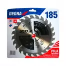 Диск с твърдосплавни пластини DEDRA 185/1.6/20 Z=24, за дървесина - small, 263513