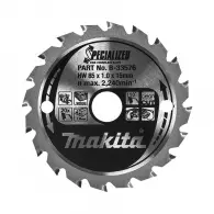 Диск с твърдосплавни пластини MAKITA 85/1.0/15 Z=20, за дървесина
