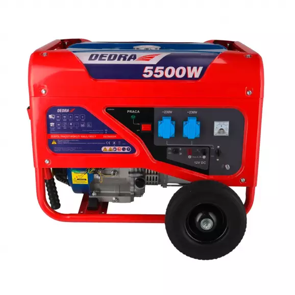 Генератор DEDRA DEGB6500K, 5.5kW, 230/12V, бензинов, монофазен