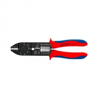 Клещи за кабелни обувки KNIPEX 0.5-6.0мм2, за изолирани и не изолирани обувки, двукомпонентни дръжки