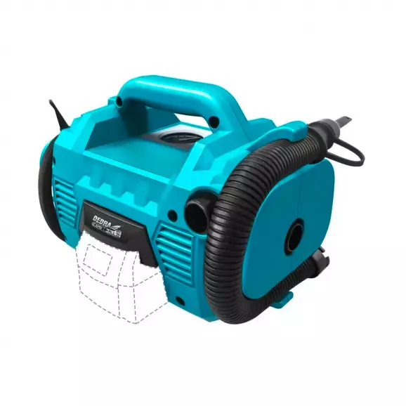Компресор акумулаторен DEDRA DED7073, 18V, 2.0-8.0Ah, Li-Ion, 235l/min