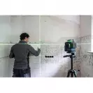 Линеен лазерен нивелир BOSCH GLL12V-100-33 CG, 12V, 2Ah, 3 лазерни линии, точност 3mm/10m, автоматично - small, 259332