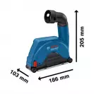 Предпазител с прахоуловител BOSCH GDE 115/125 FC-T, подходящи за диаметър на диска за рязане 115/125мм - small, 264215