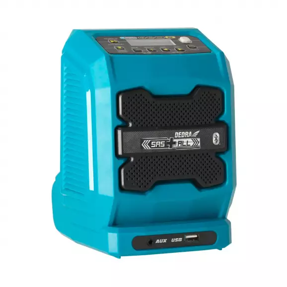 Радиоприемник акумулаторен DEDRA DED7005, 18V, 2.0-5.0Ah, Li-Ion, Bluetooth