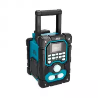 Радиоприемник акумулаторен DEDRA DED7006BT, 18V, 230V, 2.0-8.0Ah, Li-Ion, Bluetooth