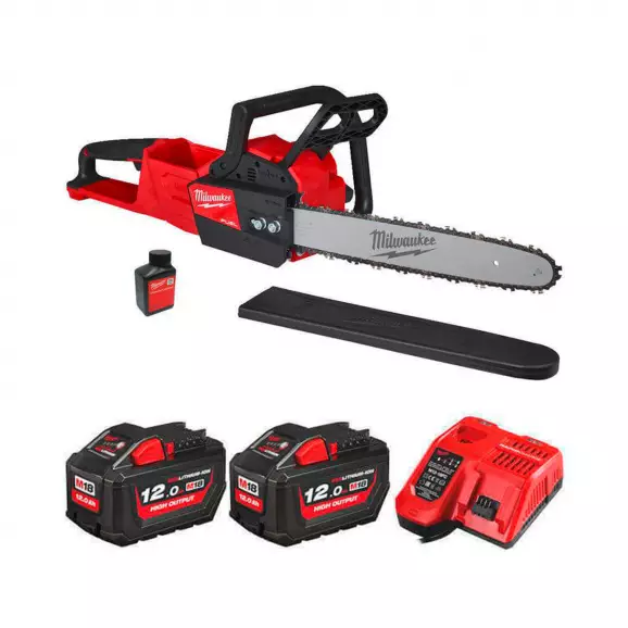 Трион верижен акумулаторен MILWAUKEE M18 FCHS-122, 18V, 12Ah, Li-Ion, 40cм, безчетков
