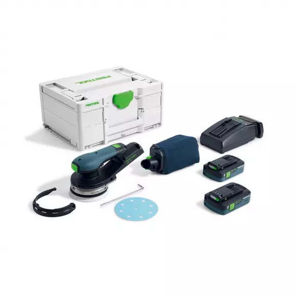Акумулаторен ексцентършлайф FESTOOL ETSC 2 125 4.0 I-Plus, 18V, 4.0Ah, Li-Ion, 6000-10000об/мин., ф125мм
