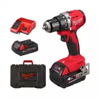 Акумулаторен ударен винтоверт MILWAUKEE M18 BLPDRC-422C, 18V, 2.0/4.0Ah, Li-Ion, 60.5Nm, безчетков