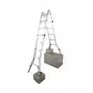 Алуминиевa стълба KRAUSE TELE VARIO 4x5, 3000/3900/6050мм(на стълбата), многофукционална, сгъваема, 150кг. - small, 263497