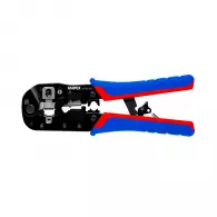 Клещи кримпващи KNIPEX 190мм, RJ45, двуцветни-двукомпонентни дръжки