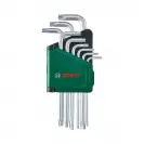 Ключ торкс Г-образен BOSCH TX8-TX40 9части, стомана, хромиран - small, 263979