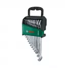 Ключ звездогаечен комплект BOSCH 6-19мм 12части, CrV, хромиран - small, 263961