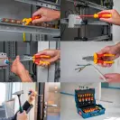 Комплект инструменти BOSCH VDE 1000V 37части, отвертки, клещи,в куфар L-BOXX 136 - small, 264210