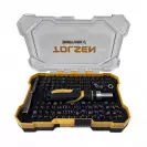 Отвертка с накрайници TOLSEN 105 части, PH, PZ, TX, SB, Spaner, квадрат, шестостен, с магнитен държач - small