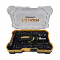 Отвертка с накрайници TOLSEN 105 части, PH, PZ, TX, SB, Spaner, квадрат, шестостен, с магнитен държач