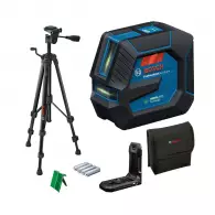 Линеен лазерен нивелир BOSCH GLL 20-22 G + BT 150, 2 лазерни линии, точност 3mm/10m, автоматично