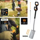 Лопата права с телескопична дръжка FISKARS Xact - small, 265115