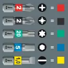 Отвертка с накрайници WERA Tool-Check 1/4