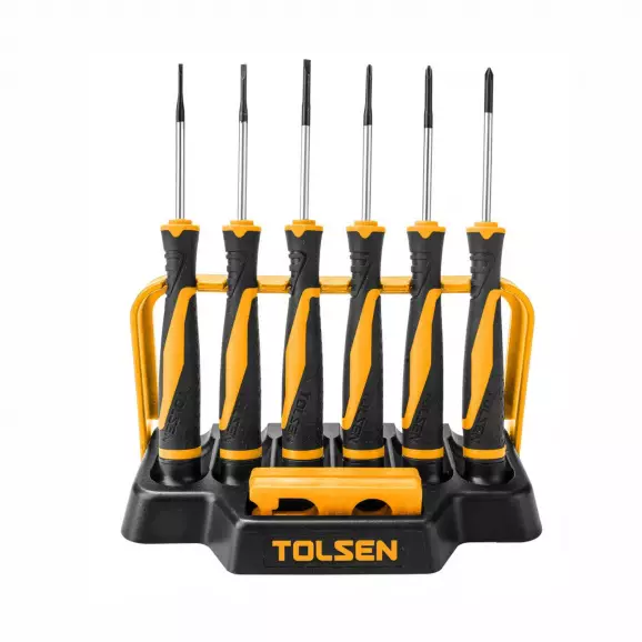 Отвертки комплект TOLSEN 8части, PH, SB, двукомпонентна дръжка