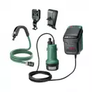 Помпа потопяема акумулаторна BOSCH GardenPump 18V-2000 Solo, 18V, 2.0-6.0Ah, Li-ion, Q=30/min, за леко замърсена, дъждовна вода - small